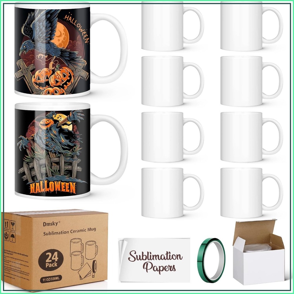 Sublimation Mug White - 11 oz White Ceramic Sublimation Mugs