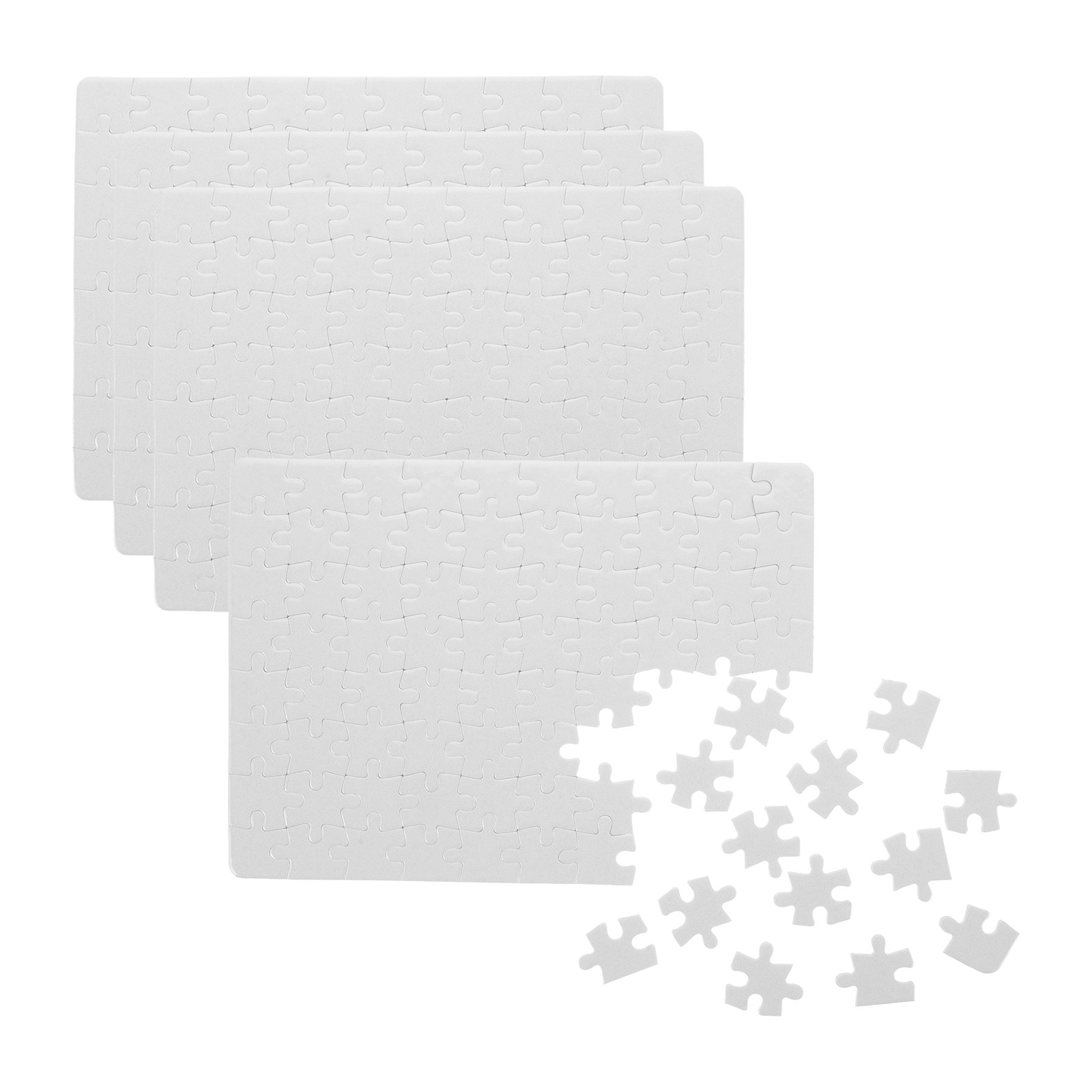 Puzzle Blank White - 4 Sheets Sublimation Blank Puzzle Pieces