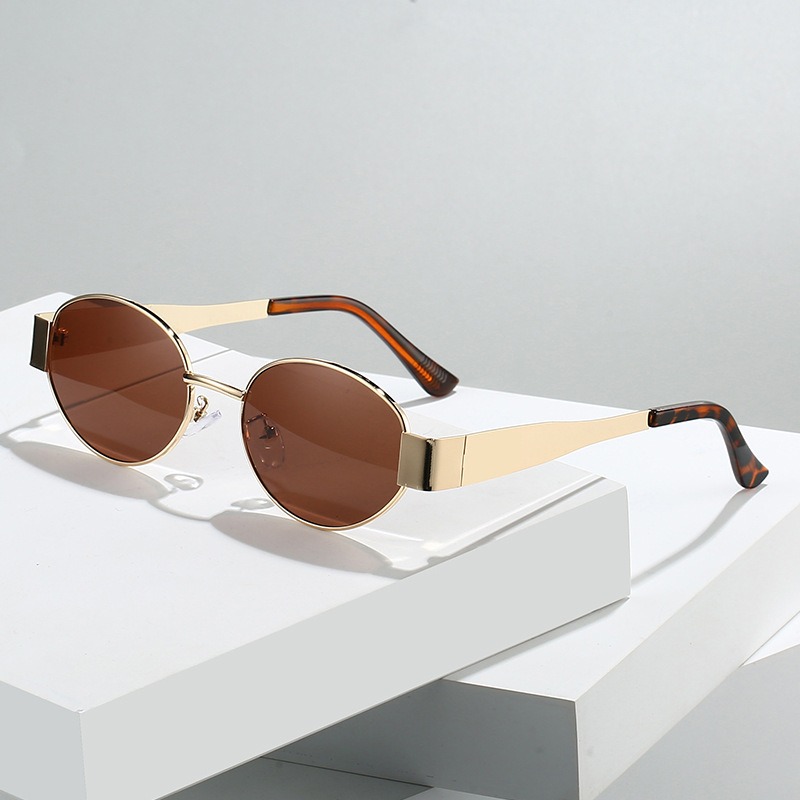 New Oval Sunglasses for Women  - Metal Photo Panel ulasan dan harga