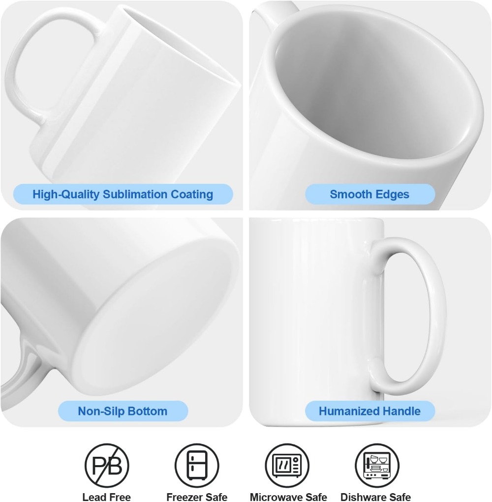 11 oz White Ceramic Sublimatio - Sublimation Mug White ulasan dan harga