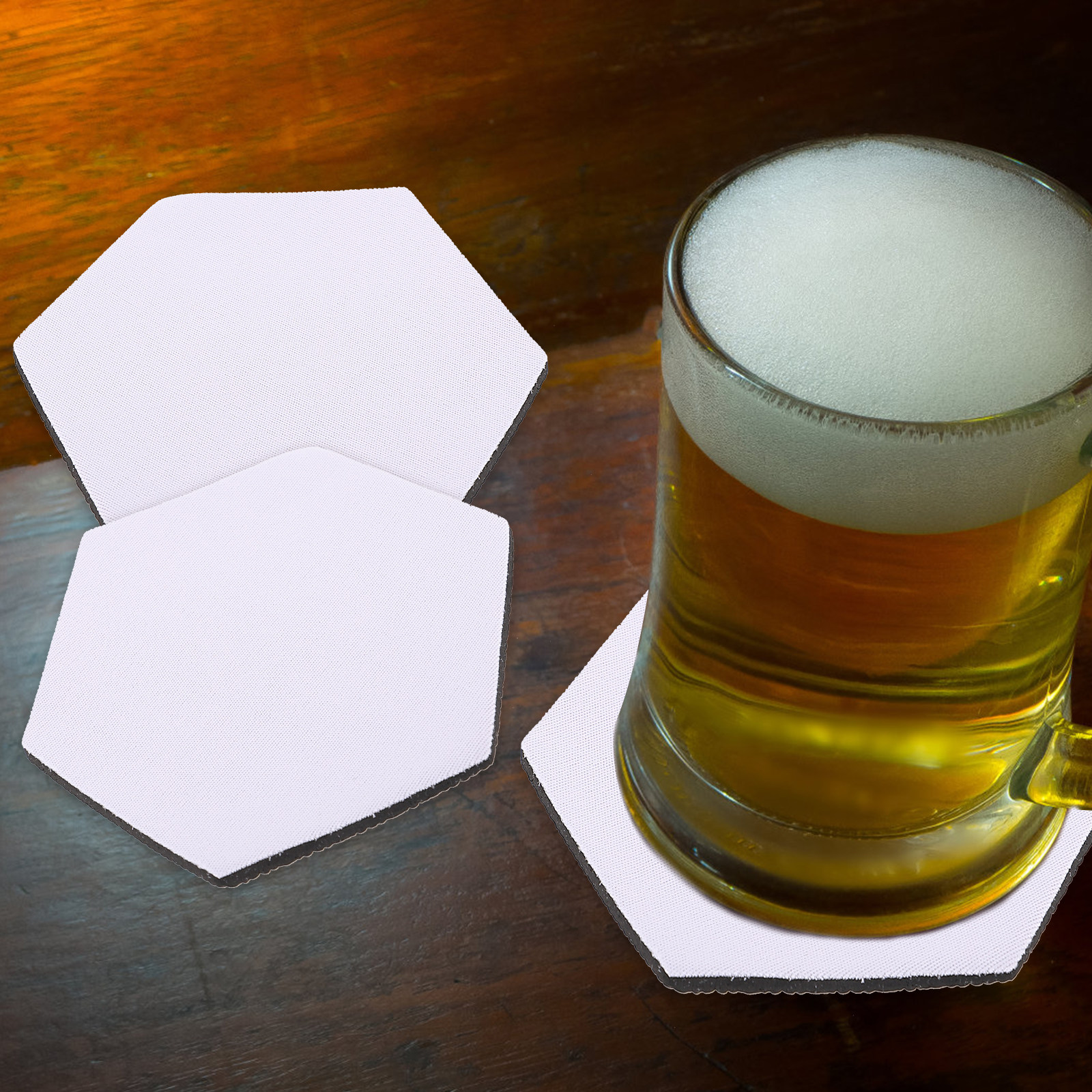 10Pcs Sublimation Blank Cup Co - Coaster Sublimation Blank ulasan dan harga