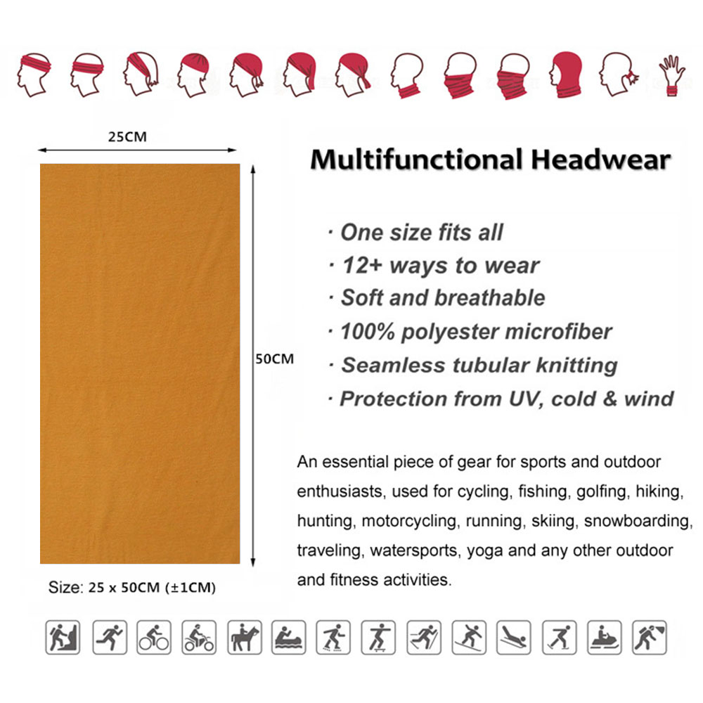 55 Solid Colors Outdoor Sports - Bandana Blank White ulasan dan harga