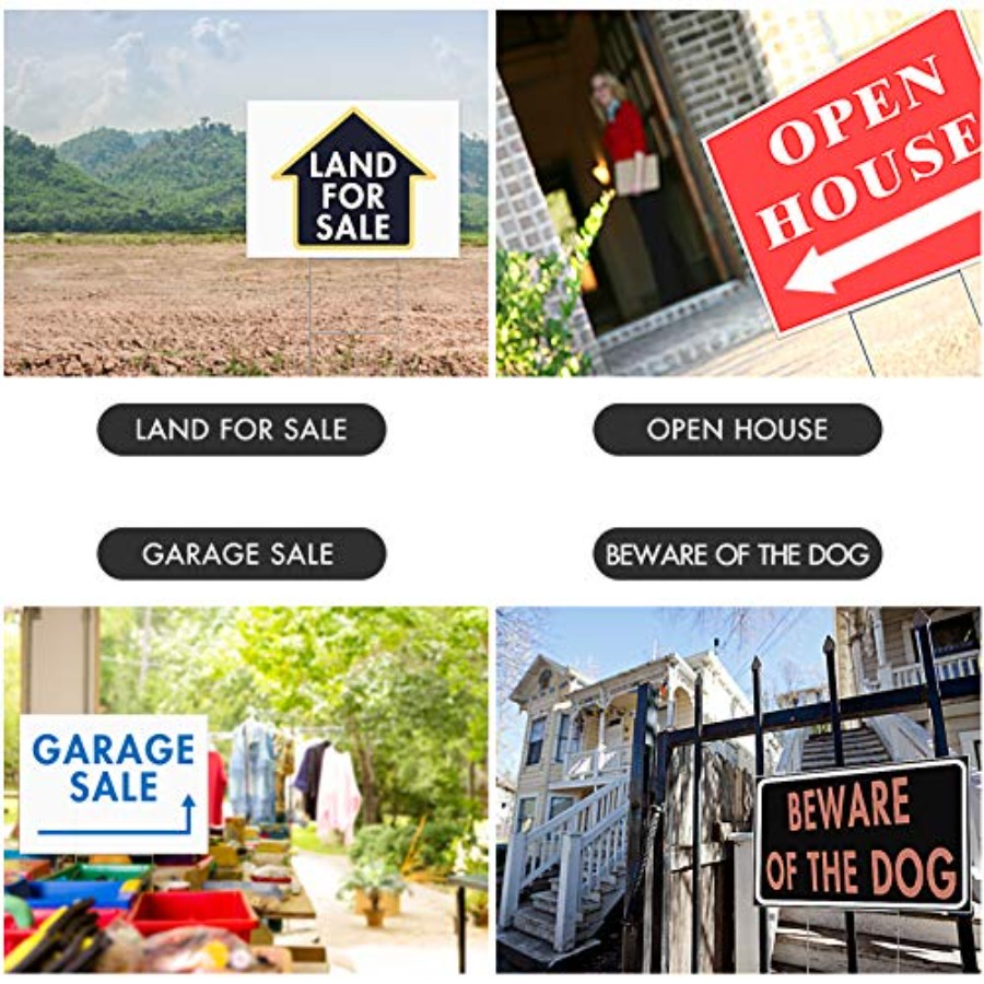22Pcs Blank Yard Signs with St - Yard Sign Blank ulasan dan harga