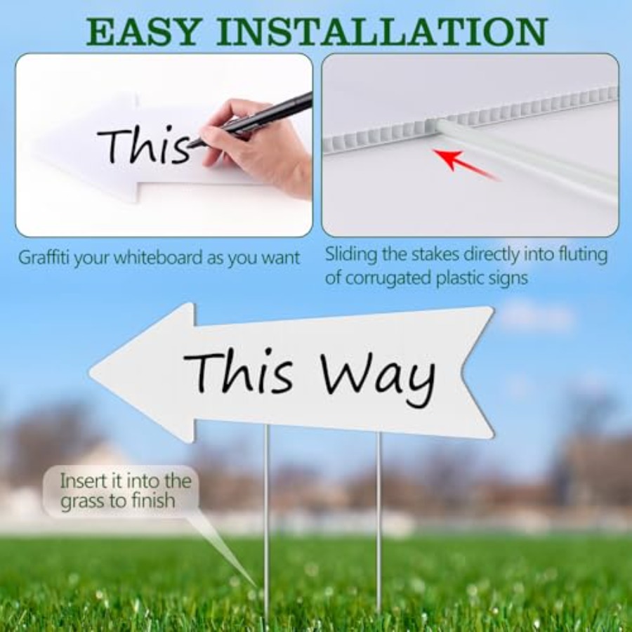Directional Arrow Signs with S - Yard Sign Blank ulasan dan harga