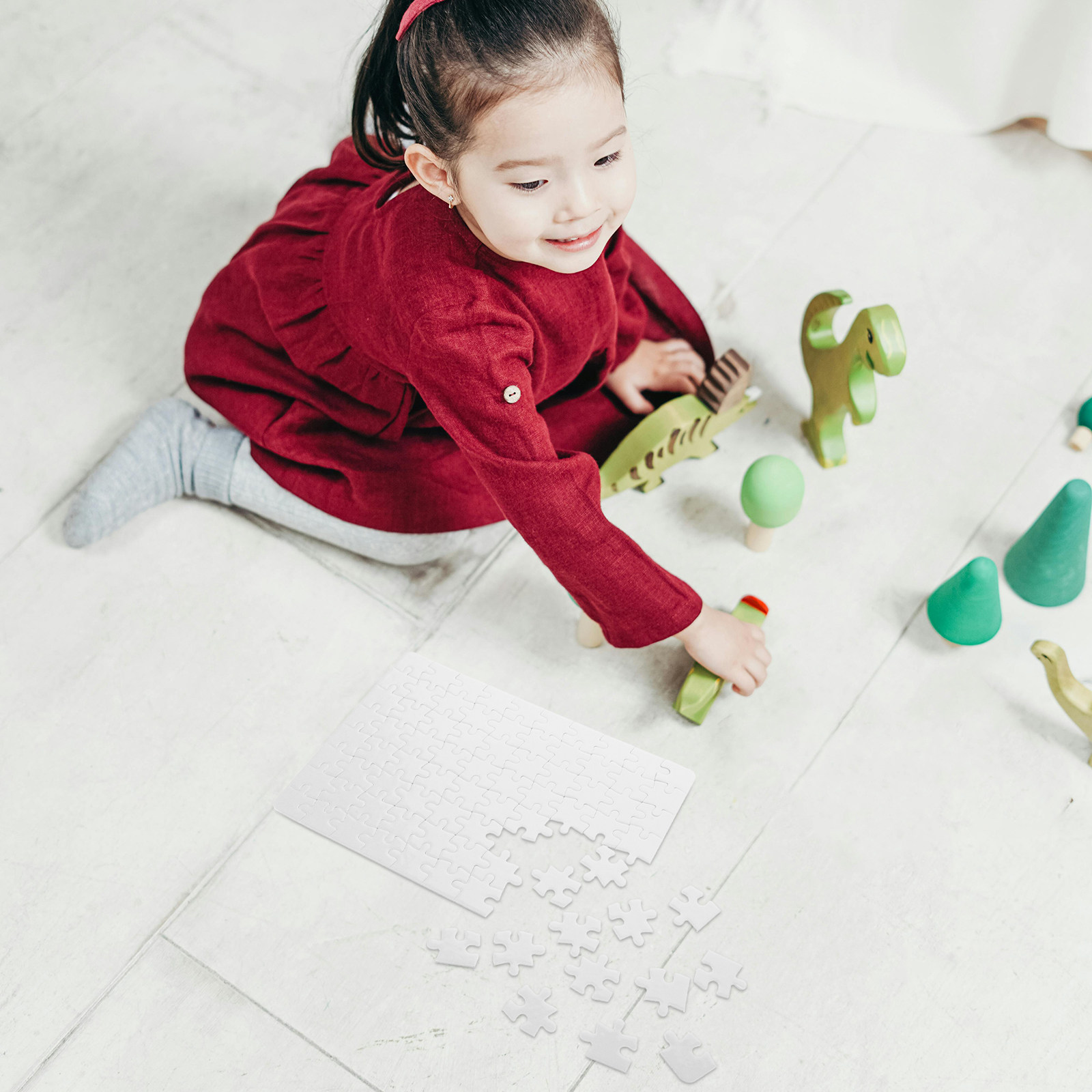 4 Sheets Sublimation Blank Puz - Puzzle Blank White ulasan dan harga