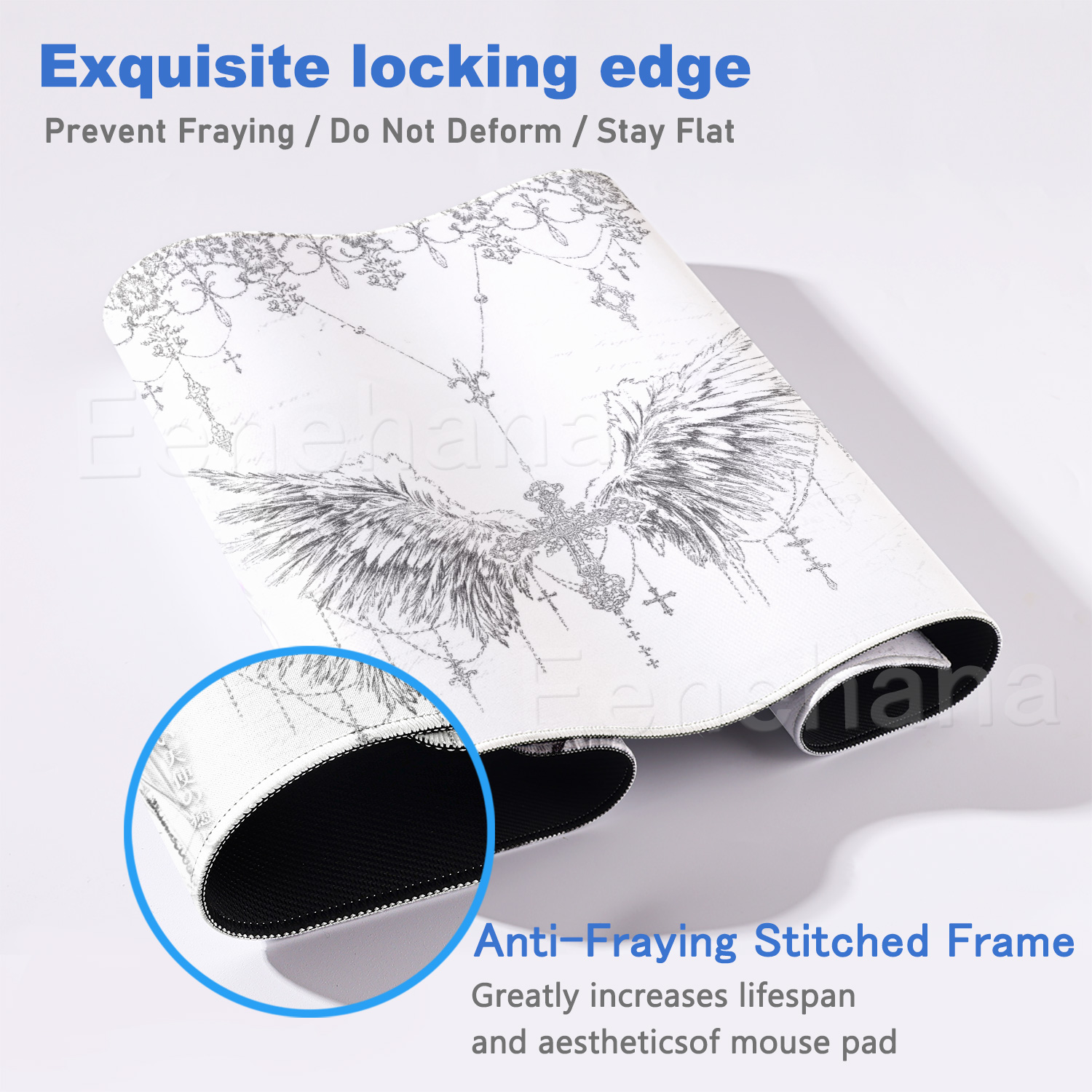 Black White Angel Mouse Pad La - Mouse Pad Blank Sublimation ulasan dan harga