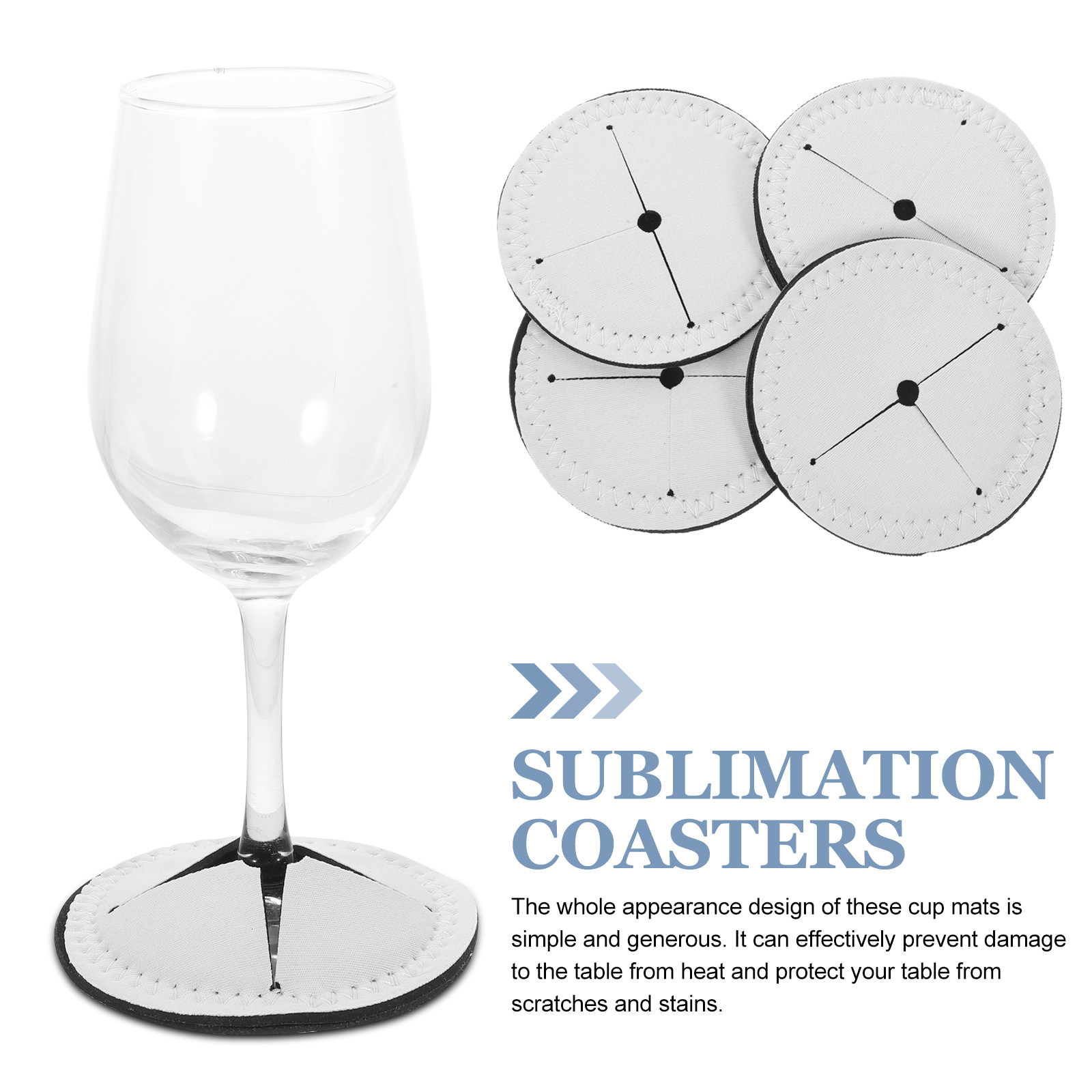 4Pcs DIY Red Wine Cup Coasters - Coaster Sublimation Blank ulasan dan harga
