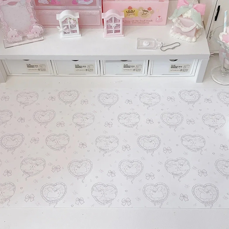Kawaii Pink Rabbit PU Leather  - Mouse Pad Blank Sublimation ulasan dan harga
