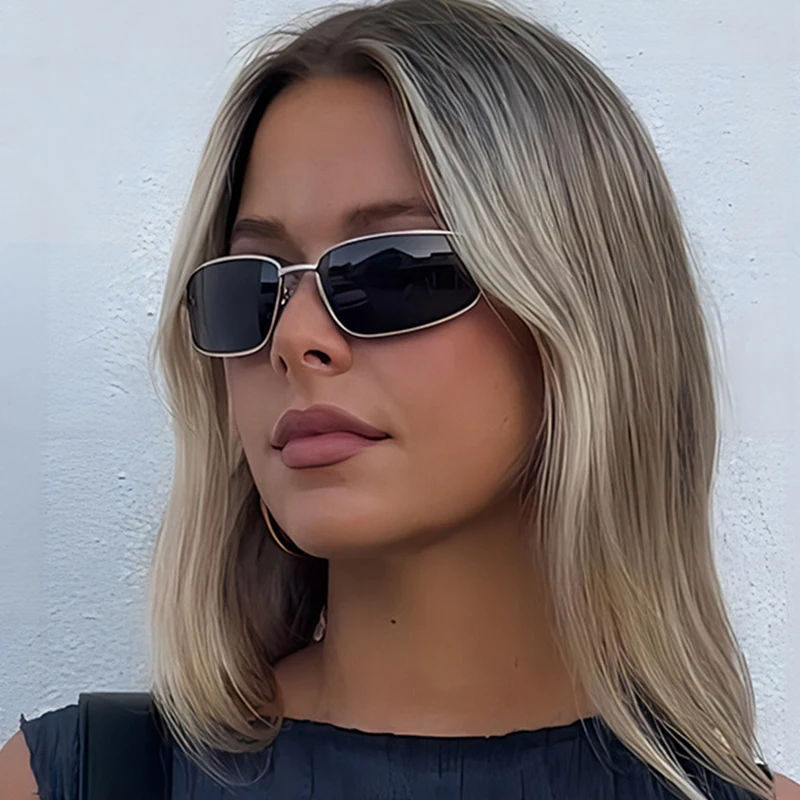 Women's y2k Sunglasses Stylish - Metal Photo Panel ulasan dan harga