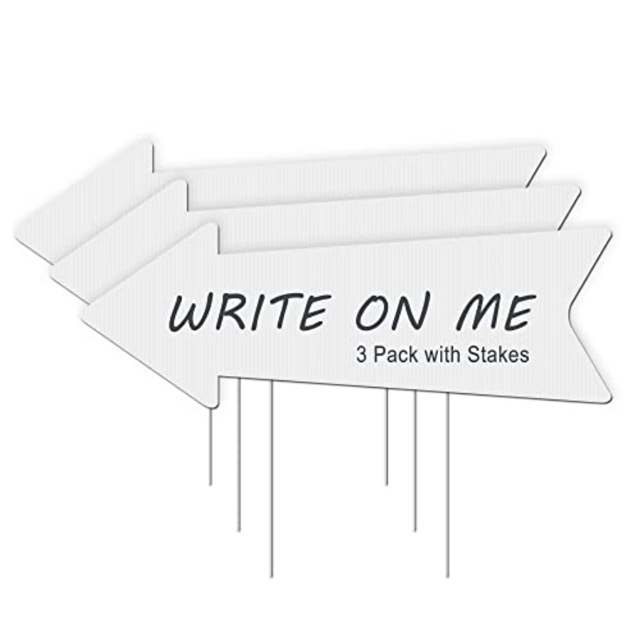 Blank Arrow Signs with Stakes  - Yard Sign Blank ulasan dan harga