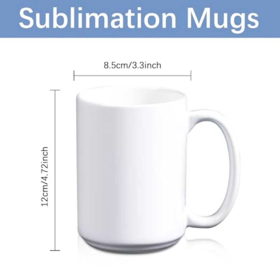 15 PACK 15 oz sublimation mugs - Sublimation Mug White ulasan dan harga