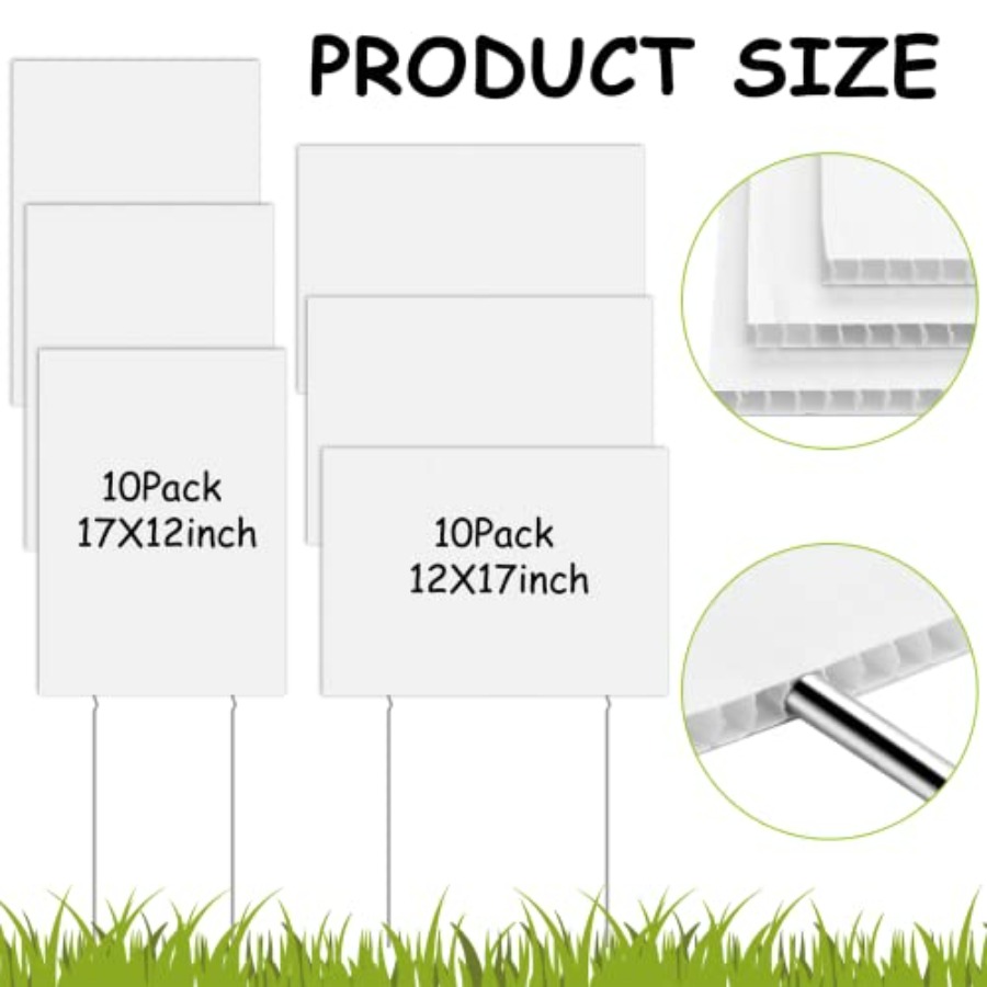 20 Pack Blank Yard Signs with  - Yard Sign Blank ulasan dan harga
