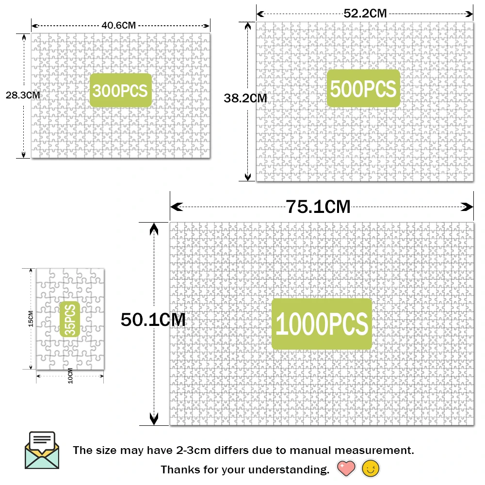 Dropshipping Custom Jigsaw Puz - Puzzle Blank White ulasan dan harga