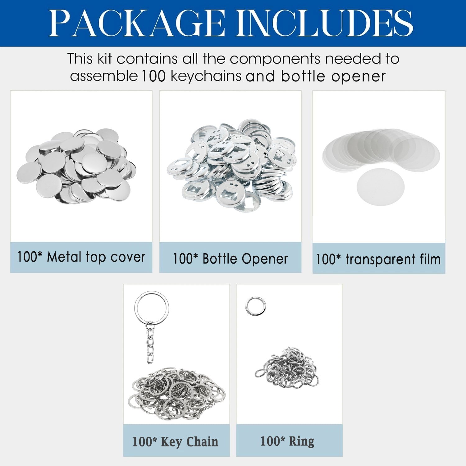 100pcs Badge Materials Bottle  - Button Badge Blank ulasan dan harga