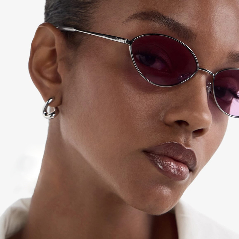 Retro Cat eye Woman Sunglasses - Metal Photo Panel ulasan dan harga