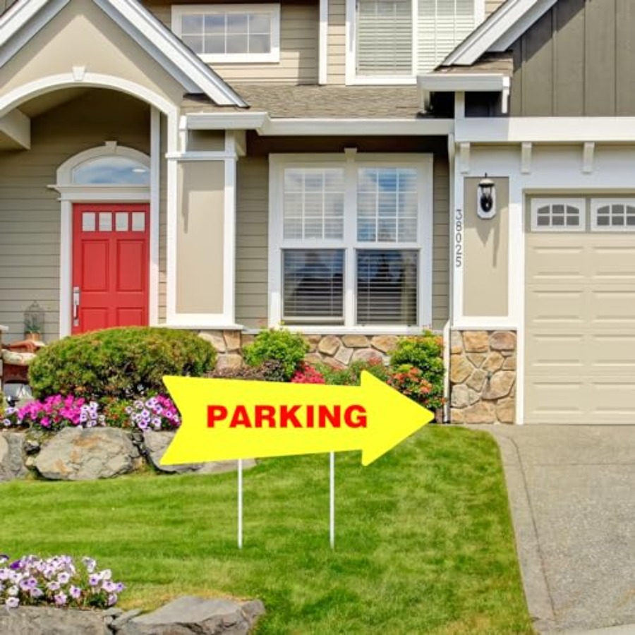 12 Pcs Arrow Signs with Stakes - Yard Sign Blank ulasan dan harga