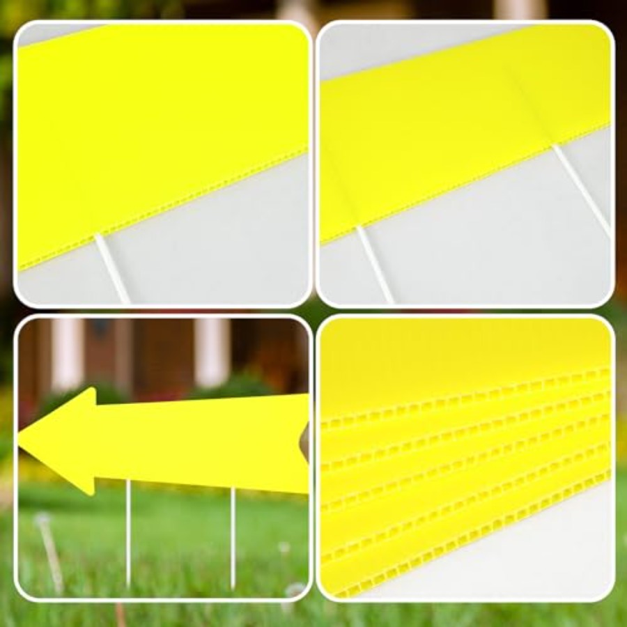 12 Pcs Arrow Signs with Stakes - Yard Sign Blank ulasan dan harga